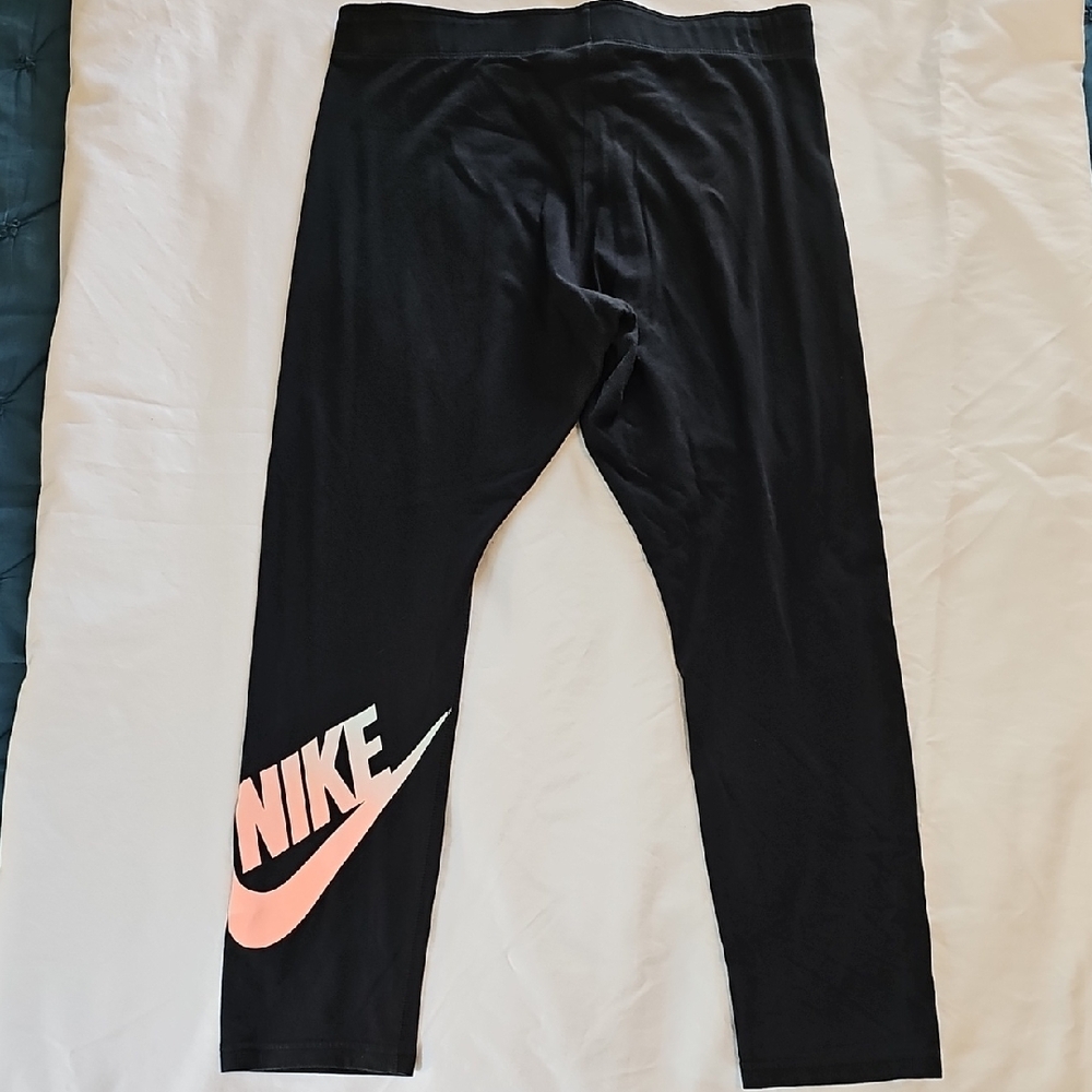 Nike Black and Peach Leggings Athletic Wear